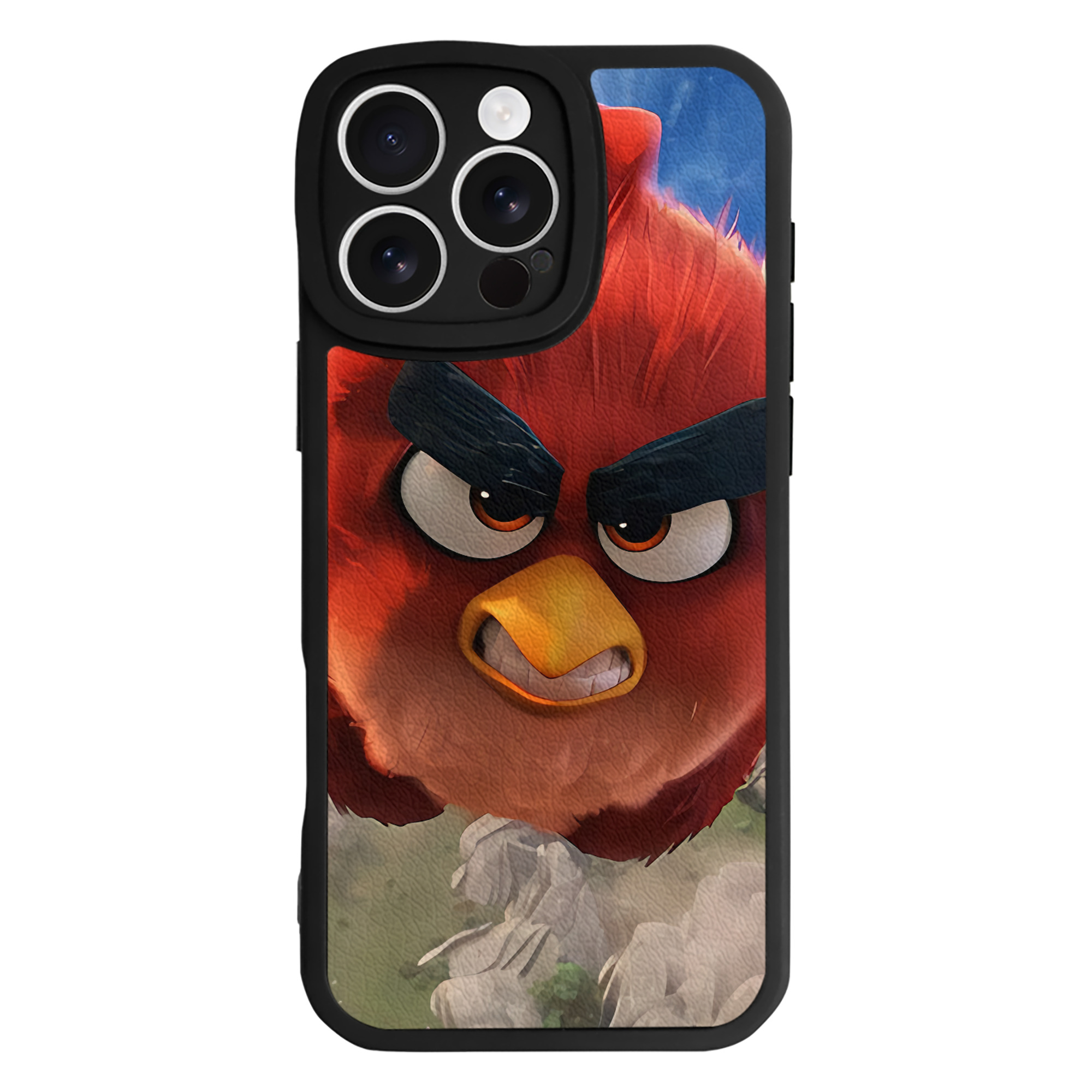 （画像用） Angry Birds アングリーバード 【iPhone 16シリーズ対応】シリコンスマホケース（レザー調） 材質：シリコン